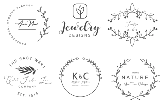 design handwritten signature, line art, botanical logo
