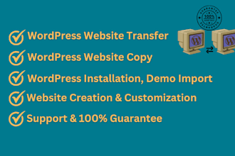 duplicate, copy, transfer any wordpress website