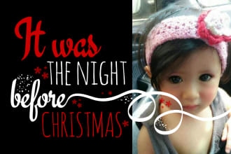 design 2 Beautiful Christmas Card Family photos