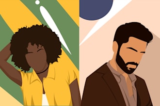 draw minimalist illustration vector faceless from your photo