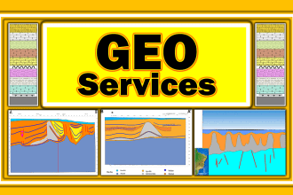 geo services, vector map, stratigraphic log column, tectonic map, geological map