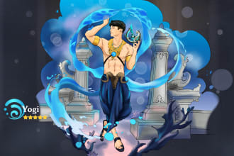 draw your original or unique genshin character or splash art
