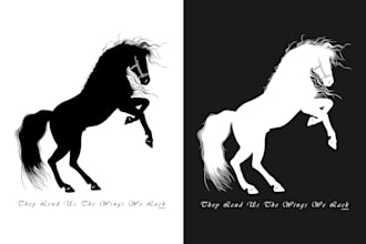 create vector silhouette designs and logo