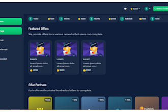responsive offerwall gpt script with chat and admin panel
