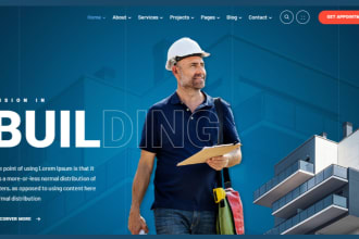 design a clean modern construction website