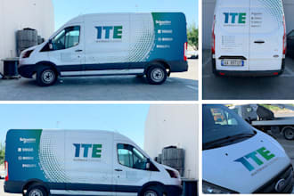 car wraping with logo and colors