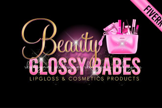 create cosmetics, lip gloss and makeup logo within 12 hours