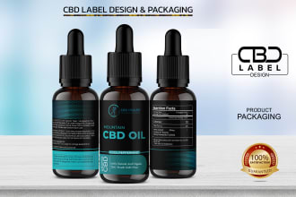 do bottle label design, graphics design and packaging design