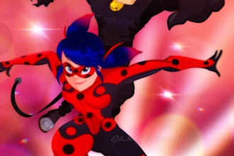 create miraculous ladybug fan art