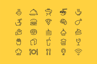 design unique, custom and modern line or flat style icons
