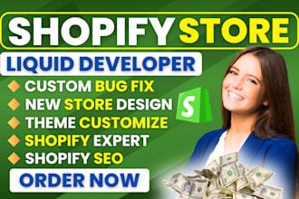 be your shopify developer for custom coding developer bug fixes expert