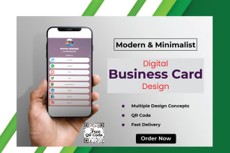 design modern and minimalist digital business card and brand identity