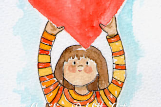 create an original watercolor illustration