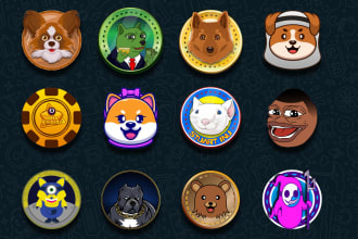 create a crypto memecoin cartoon logo