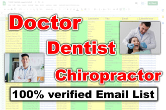 create doctor, dentist, physician contact email list lead