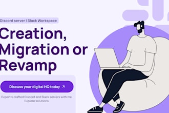 help you setup new server or migration for discord and slack