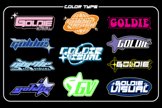 create y2k logo design for your brand