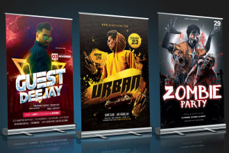 design birthday, club, dj, summer, music, event, church, party and flyer design