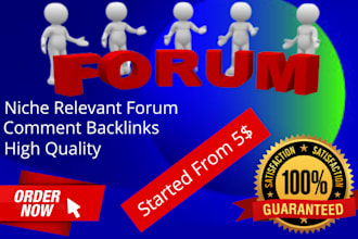 build contextual and niche relevant forum posting backlinks