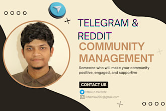 manage reddit and telegram community