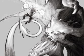 draw your dungeon and dragons or sci fi character