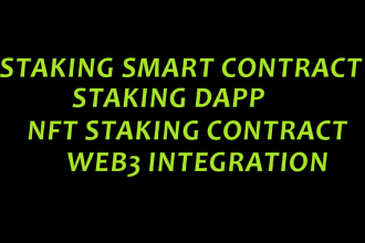 create a staking smart contract and staking dapp
