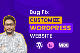 fix wordpress errors issues and customize wordpress website
