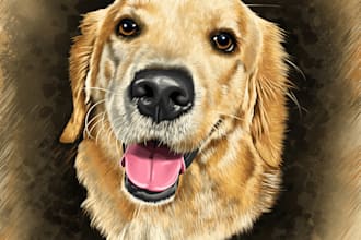 paint your pet photo into an adorable artwork