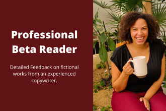 beta read and provide constructive feedback on your novel