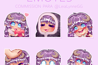 draw custom twitch emotes and badges in chibi style