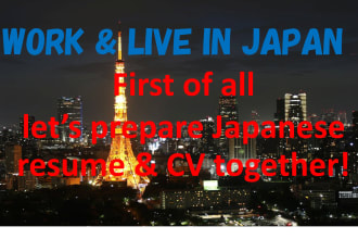 create professional japanese resume and CV
