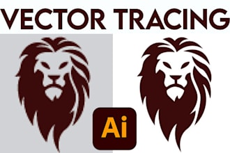 do vector tracing, edit, recreate convert logo to vector file