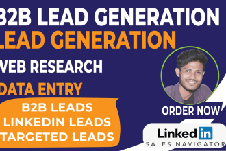 do b2b lead generation and data entry