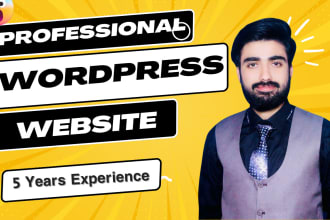 setup modern wordpress website design or responsive website