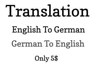 manually translate english to german and german to english