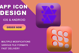 design unique and modern custom app icon for android and ios