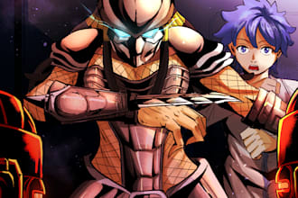 draw comic or manga cover for you