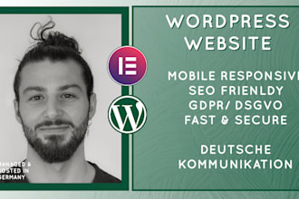 create professional wordpress website with elementor german