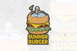 design cartoon vintage logo illustration