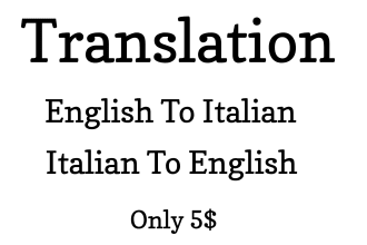 manually translate english to italian and italian to english