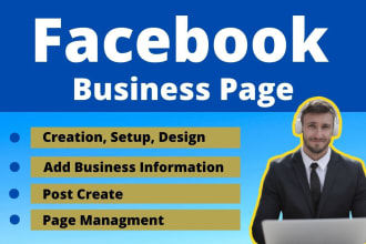 do facebook business page creation, setup and design