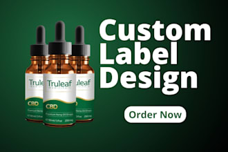 do cbd label design, supplement label, and bottle label design