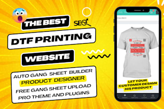 design a premium dtf printing website with SEO for max sales