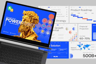 design investor pitch deck and powerpoint presentation