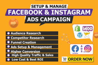 be your meta facebook ads campaign manager for sales lead, fb ads media buyer