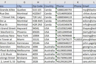 do manual web scraping, and data mining