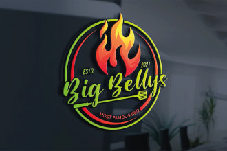 design bar or restaurant, BBQ, bakery or food truck logo