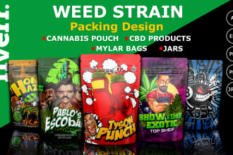 design unique creative weed mylar bags, pouch, cbd products labels