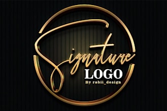 replicate your logo into 3d metalic gold
