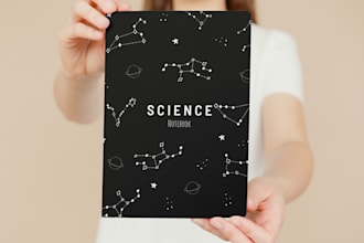 design notebooks cover, journals, planners, with contents
